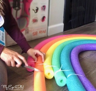 rainbow made out of plastic